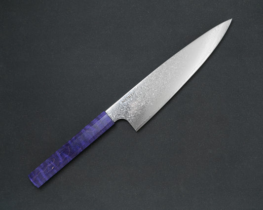 Ryky x Taku "Nobu" 220mm Damascus Chef Knife (Violet Handle)